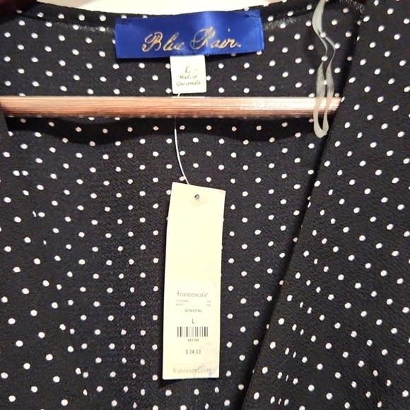 Polka Dot Tie Front Top - Picture 7 of 10